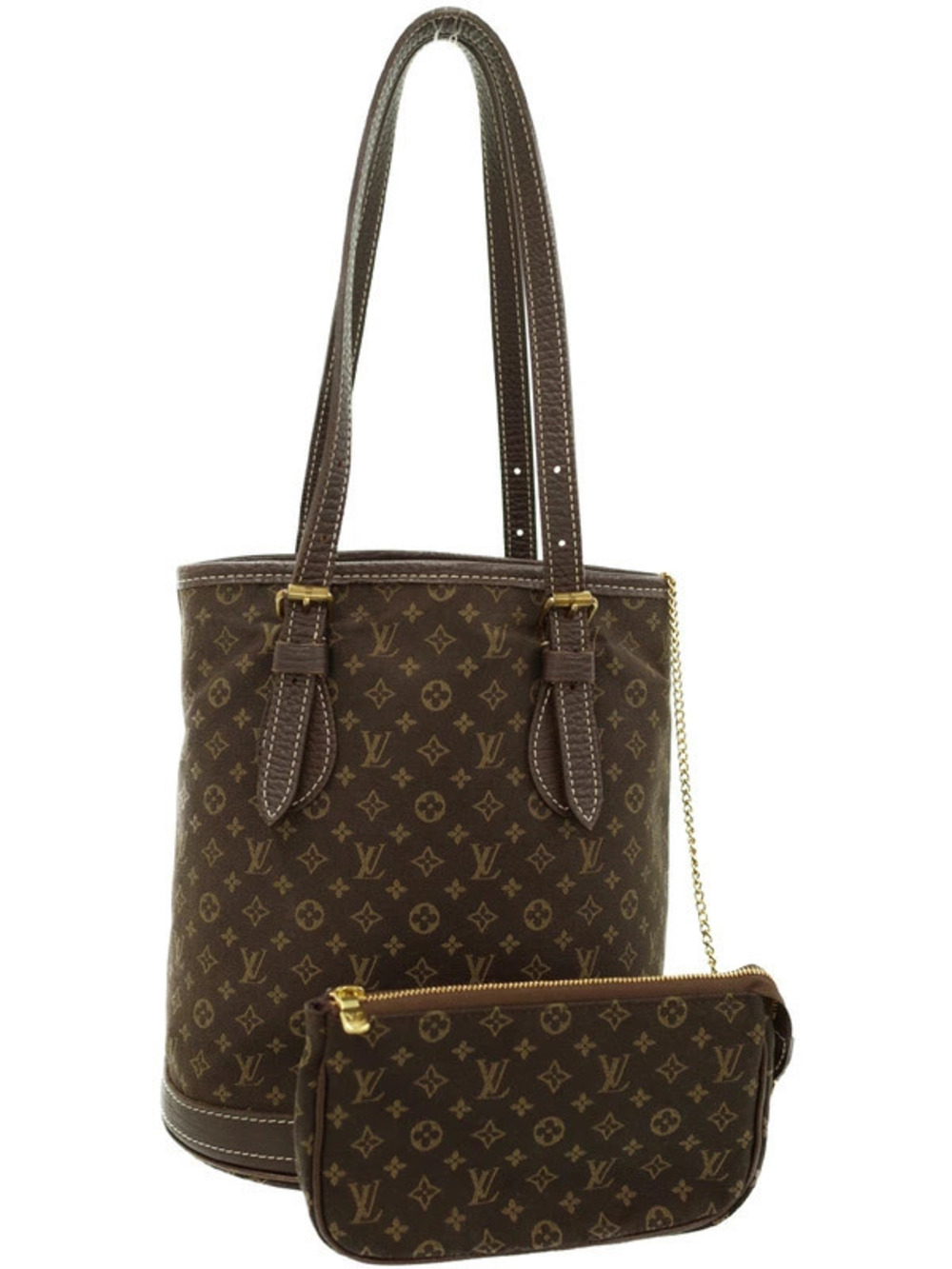 Louis Vuitton Monogram Lin Bucket Shoulder Bag